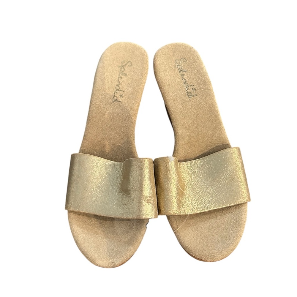 Splendid Metallic Gold Slide Sandals